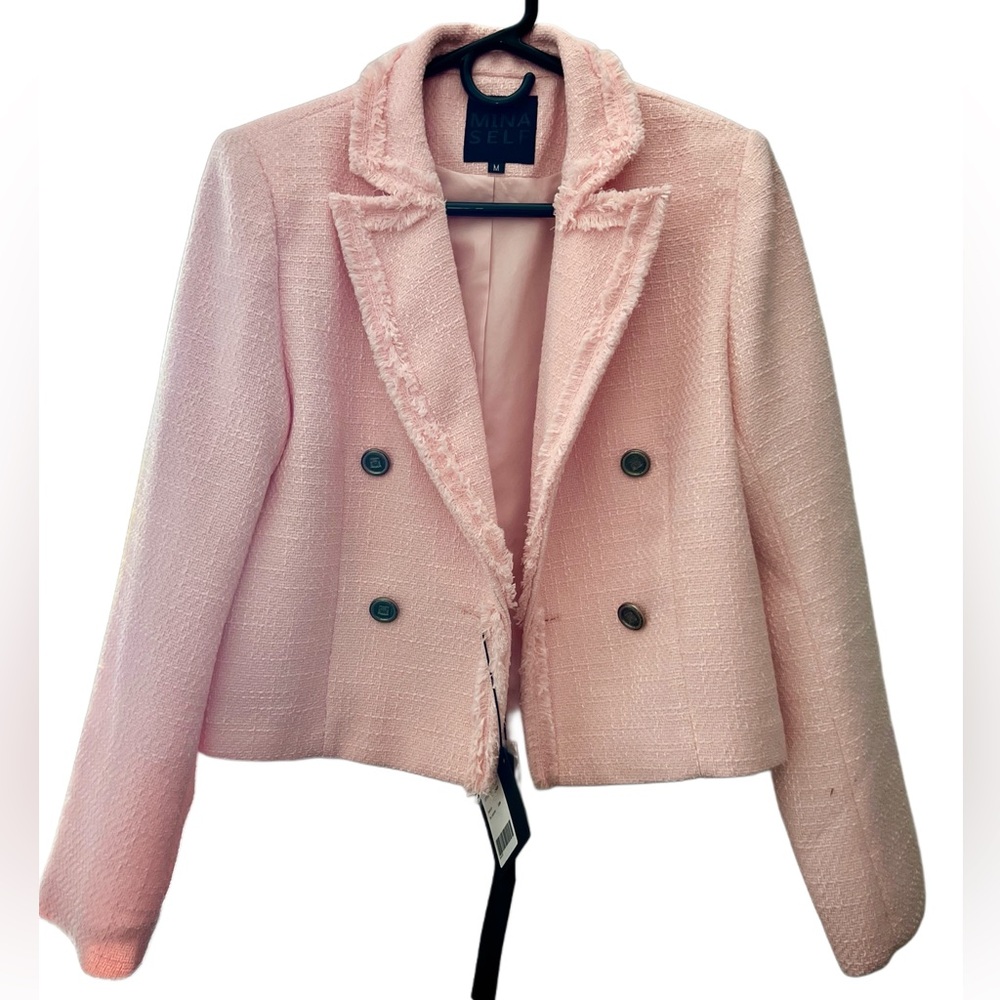 Pink Double-Breasted Jacket